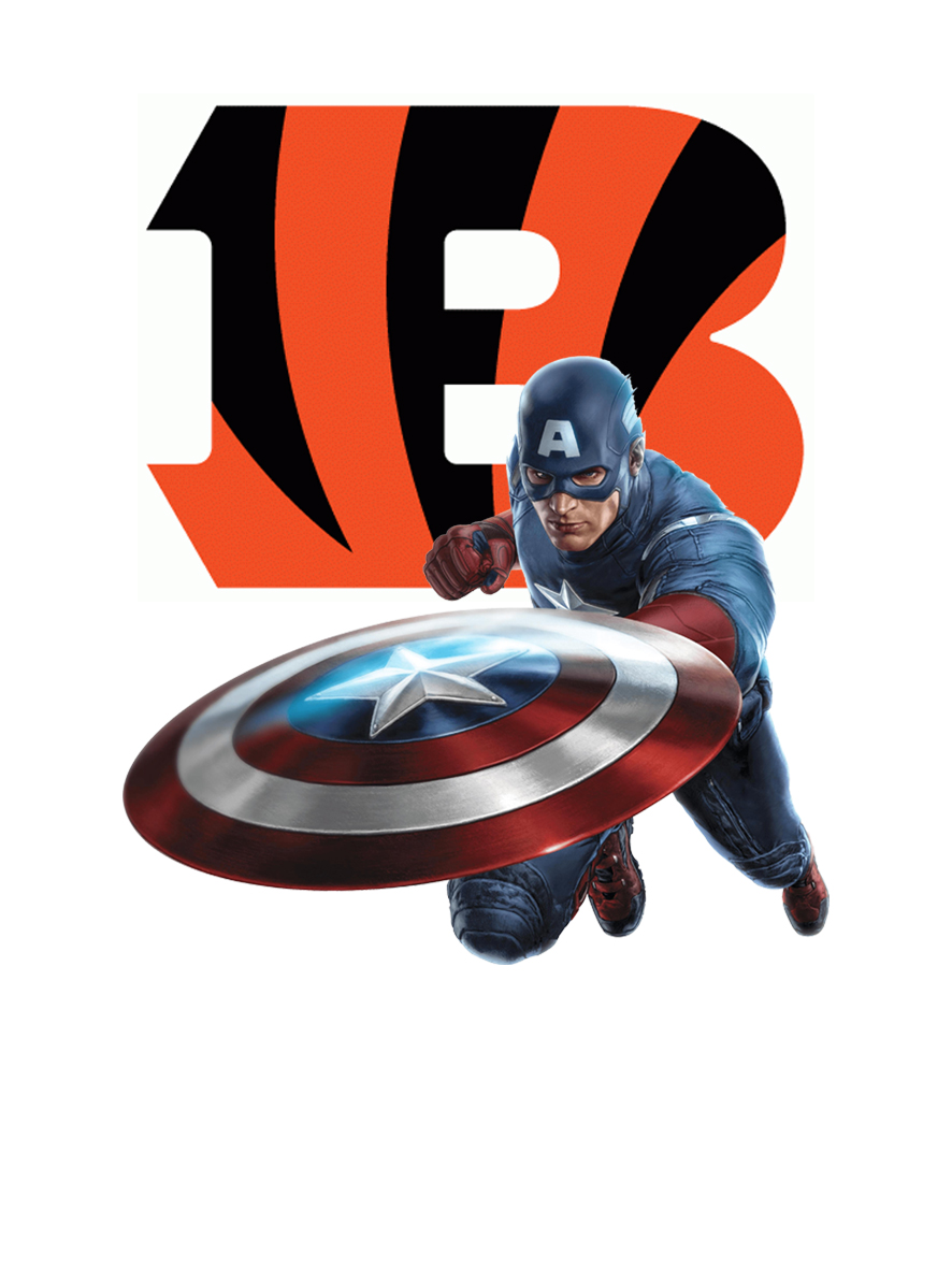 Cincinnati Bengals Captain America Logo vinyl decal